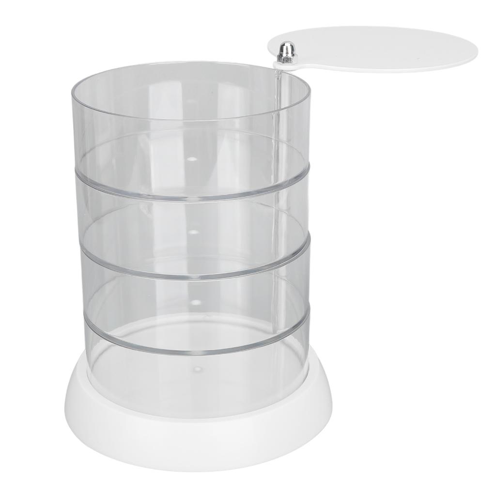 Rotatable Makeup Sponge Holder 4 Layers Dustproof Rotate Makeup Powder Puff Box Transparent