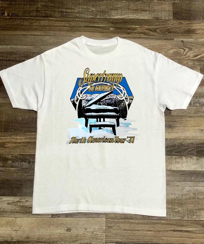 

Supertramp In Concert North American Tour 77 T Shirt Full Size S5XL Unisex T-Shirt XXL