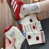 White Socks Socks Trendy Cute Cartoon Stockings Pure Cotton Piles Of Cotton Socks