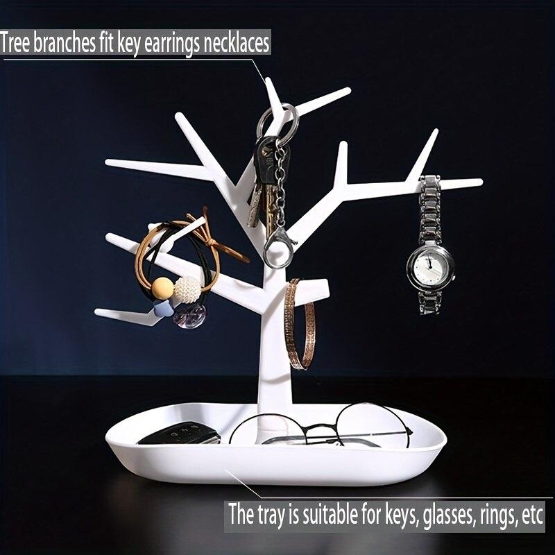 1pc Branch Type Storage Rack Plastic Jewelry Storage Rack Tree-Shaped Creative Watch Jewelry Display Stand Home Decoration