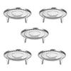 5Pcs Thickened Stainless Steel Steaming Rack Stackable Food Steaming Tray  Egg Steaming