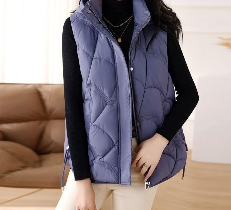 Down cotton vest women's autumn and winter new loose fashion foreign style versatile niche warm vest cotton jacket