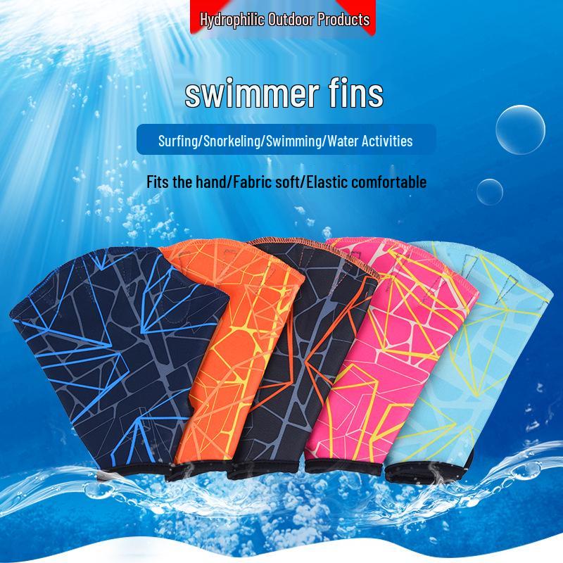 Duck Webbed Fingerless Swimming Gloves - Hand Protection for Paddling & Training