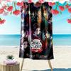 Name Custom Demon Slayer Print Beach Towel, Large Soft Quick Dry Towel for Beach Camping Swimming