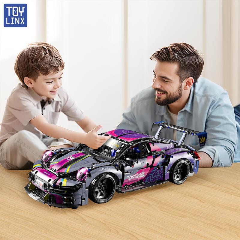 1611 PCS Sport Car Building Block Sets for Adults,1:10 Collectible Model Scale Engineering Toy Gifts for Boys Car no Box