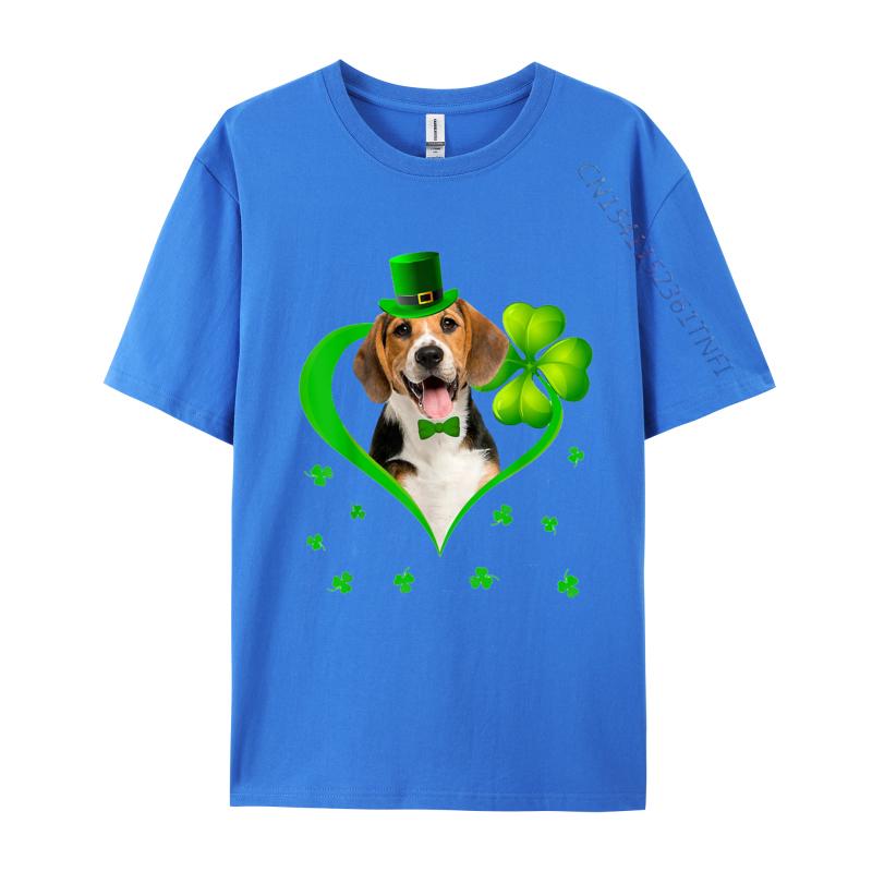Beagle Dog St Patricks Day Tshirt Pride Gift Present Tee Funky Print T Shirt Cotton Men Tops Tees Birthday Gift