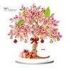 Acrylic Holiday Ornaments for Home Decor 2D Christmas Tree Figurine, Dreamy Floral Candy House Tabletop Showcase Ornaments, Centerpiece Office