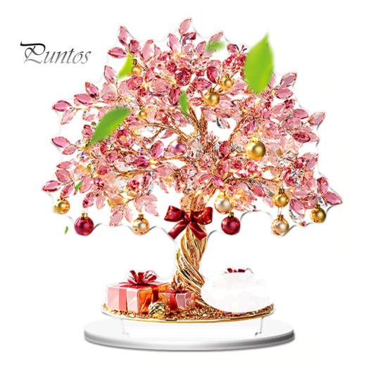 Acrylic Holiday Ornaments for Home Decor 2D Christmas Tree Figurine, Dreamy Floral Candy House Tabletop Showcase Ornaments, Centerpiece Office