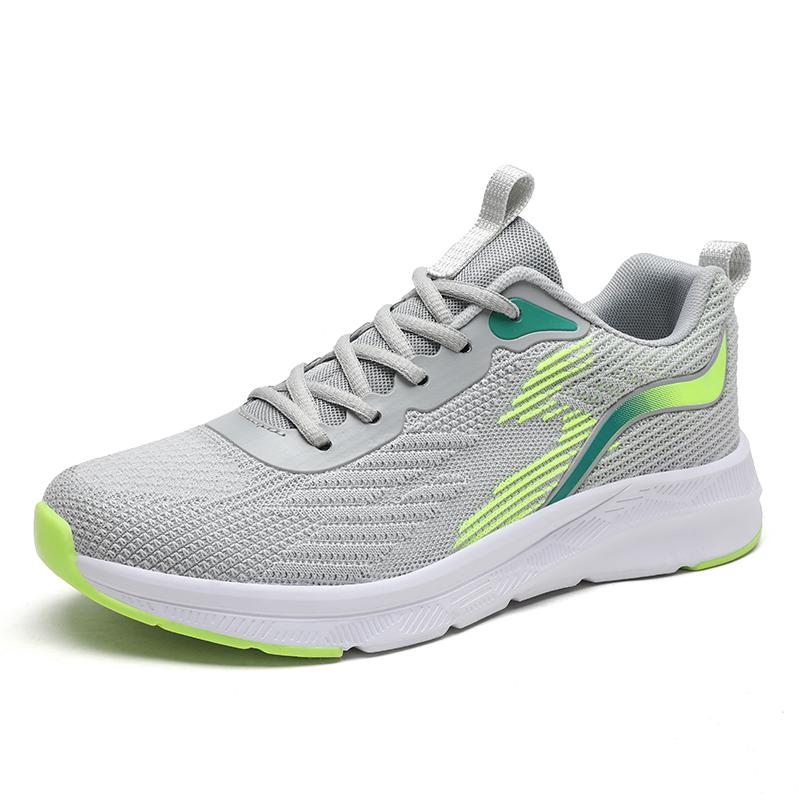 Neue atmungsaktive Laufschuhe mit Fliegenstrick für männliche Mittelschüler, rutschfeste Joggingschuhe, sportliche Freizeitschuhe für Jugendliche