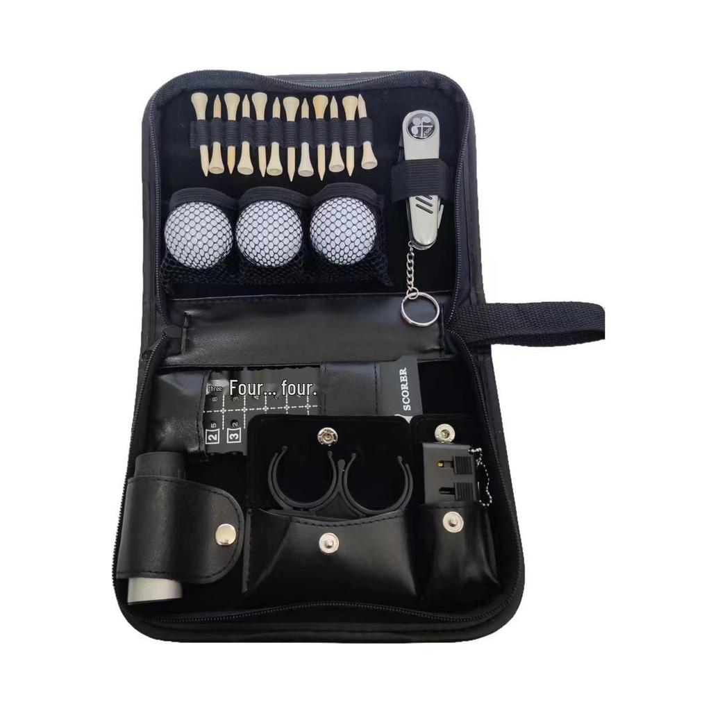 Leather Golf Tool Bag - Multi-functional, Large Capacity, Convenient Carry with Logo Print