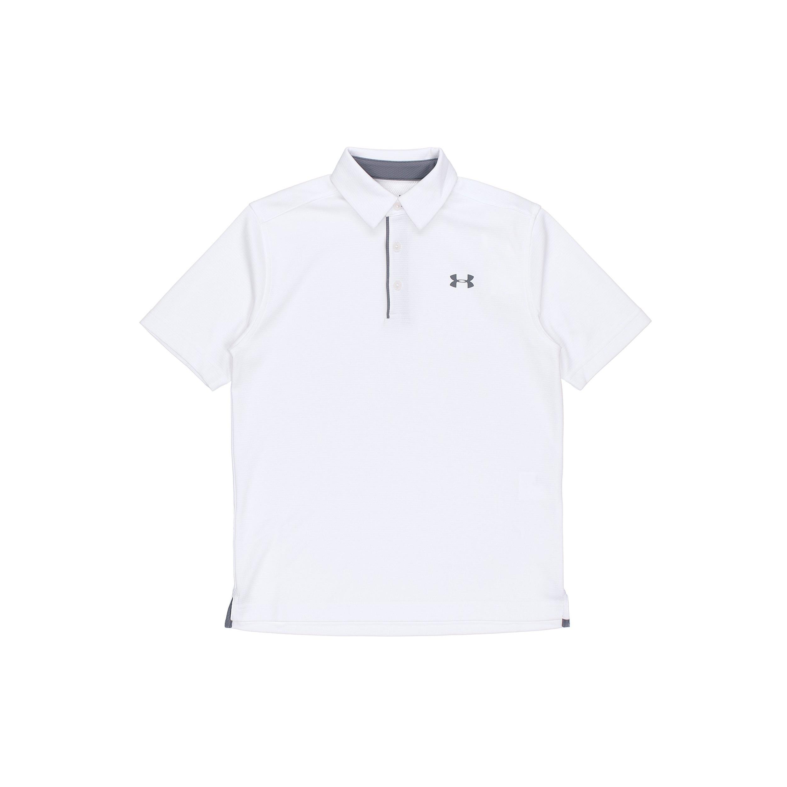 Under Armour Tech Polo Shirt White Men s 1290140-100 L