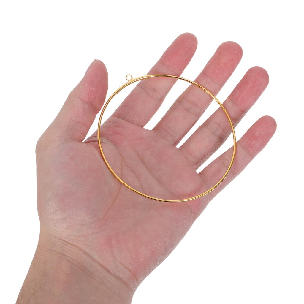 12Pcs Dream Catcher Rings Gold Metal Round Craft Hoops Openable Non-Welded Copper Connector DIY Floral Wreath Hoop Wedding Decor
