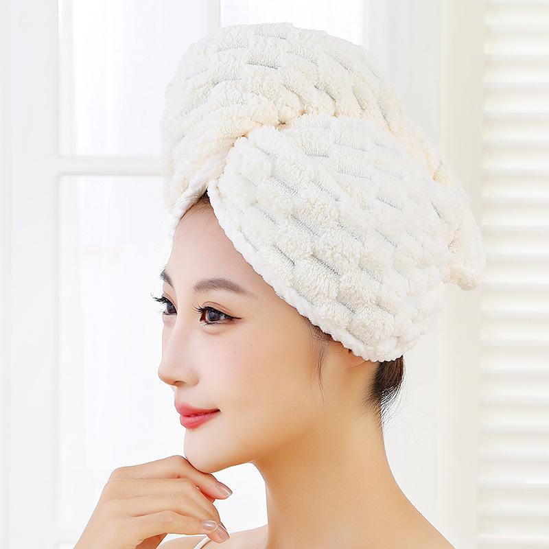 Premium Hair Towel Drying Hat Coral Cloud Wool Super Absorbent Fast Drying Home Spa Accessories
