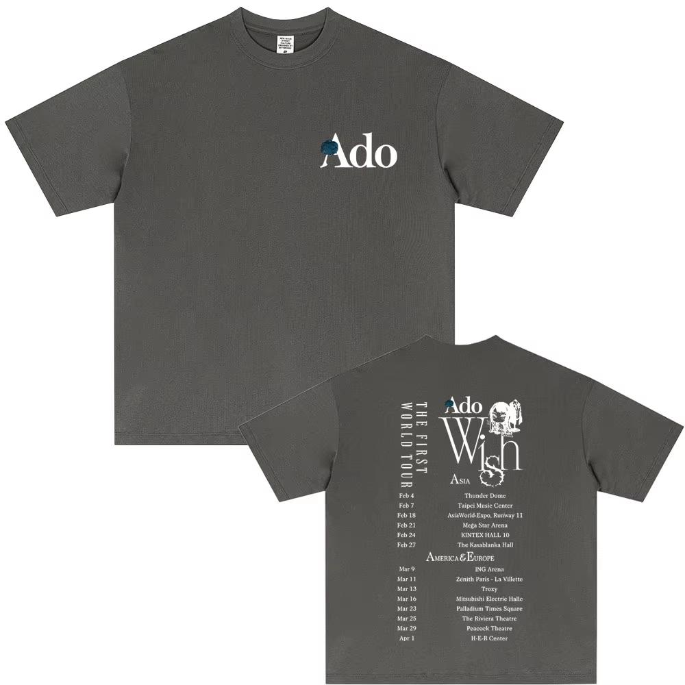 Hot Ado World Tour Hibana Tshirt Men Women 2026 summer Fashion Casual T Shirts MenCasual Cotton Vintage Short Sleeve Top