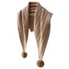 Warm Pompoms Shawl for Home Office Shirt Decoration Multifunctional Shawl Wrap for Outdoor Leisure Wear Shoulder Wrap