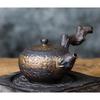 220ml Ceramic Tea Pot with Side Handle Japanese Style Coarse Pottery Kung Fu Tea Set