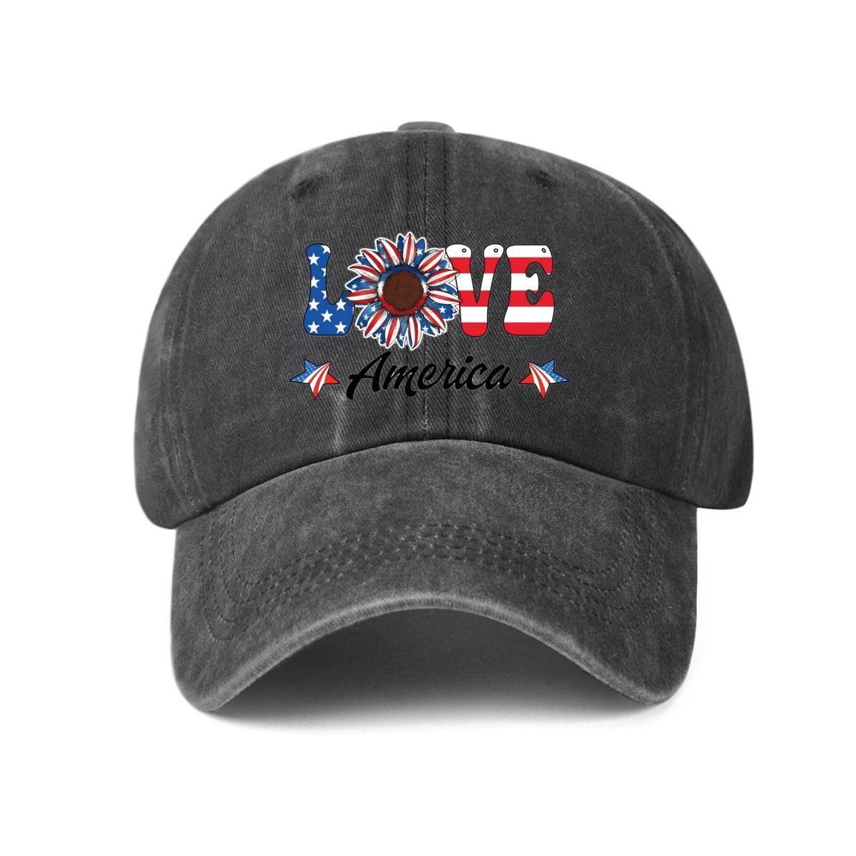 Hats Men S And Women S Spring And Autumn Printed Peaked Caps Sunshade Sunscreen Washed Baseball Caps adjustable