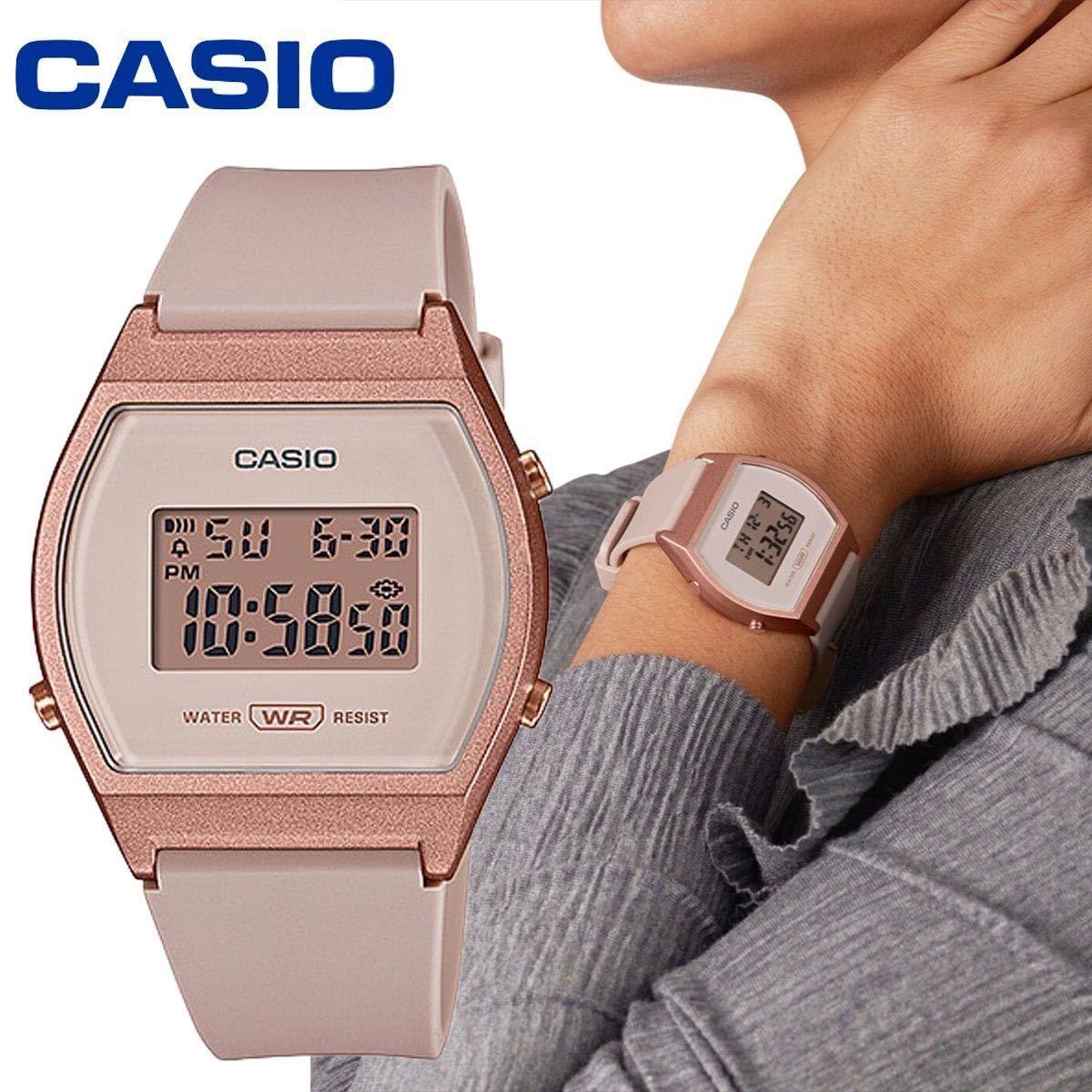 CASIO Casio Standard STANDARD DIGITAL Digital Women Children Ladies Kids Girls Business Watch Cheap Casio Chipkashi Cheap CASIO LW-204-4A Beige Rose