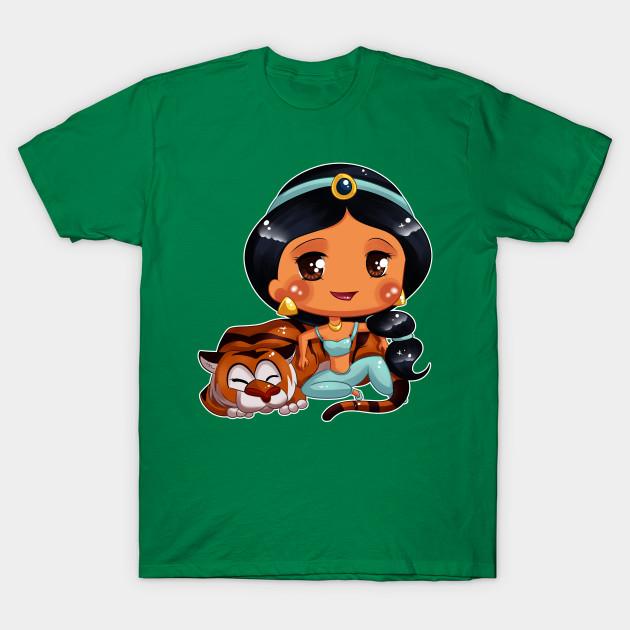 Unisex Fashion TShirt Chibi Jasmine And Rajah Print TShirt Plus Size XS ...