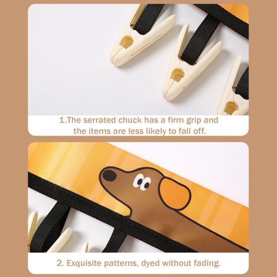 Portable Clothes Hanger Clothes Drying Hanger with 6 Clips Foldable Travel Laundry Organizer for Clothes Drying Rod Wardrobe Storage