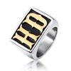Men's European American Hip Hop Titanium Steel Punk Ring