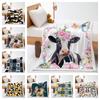 Blanket 2D Digital Printing Lamb Wool Crystal Wool Animal Cow Blanket Blanket