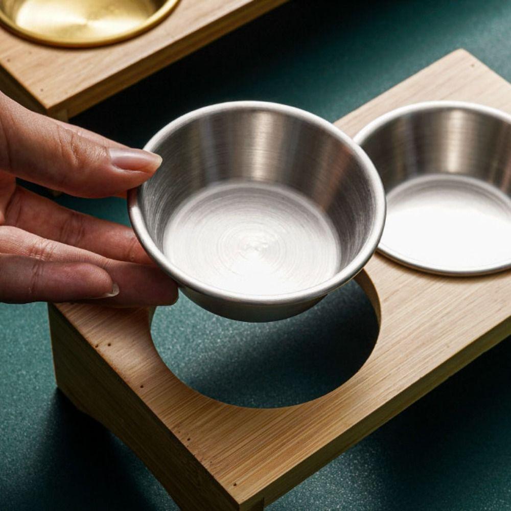 2/3 Grids Dipping Bowl Stainless Steel Seasoning Tray Durable Condiment Container  Restaurant