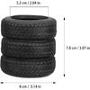 Tire Shaped Pen Holder, Creative Desk Organizer for Office and School, Black Plastic Pencil Holder with Non-Slip Base, Fun Car Tire Design for
