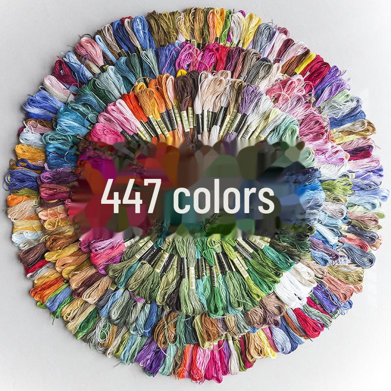 

8 м 6-ниточная полиэстеровая вышивальная нить, цвет 12-447 для вышивки крестом и рукоделия