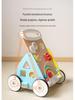 Multifunctional Wooden Baby Walker with Educational Busy Board and Piano