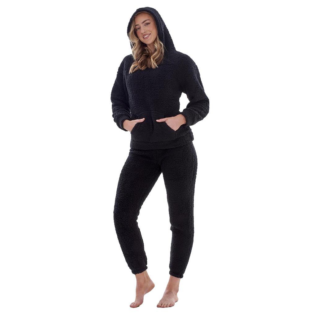 Keanu Womens/Ladies Borg Long Pyjama Set