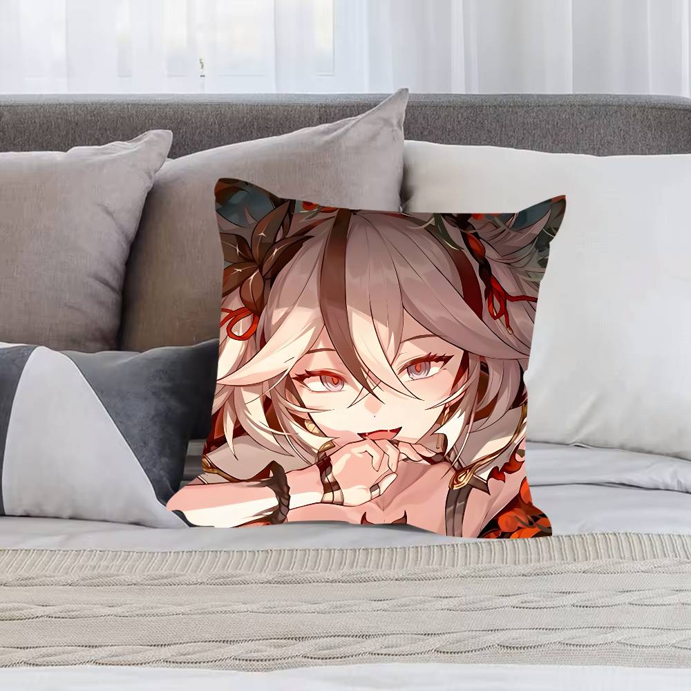 C-camellya C-ChangliS Pillow Case  Anti-dustmite Pillowcase Invisible Zipper Silky Short Plush Sofa Cushion Cover