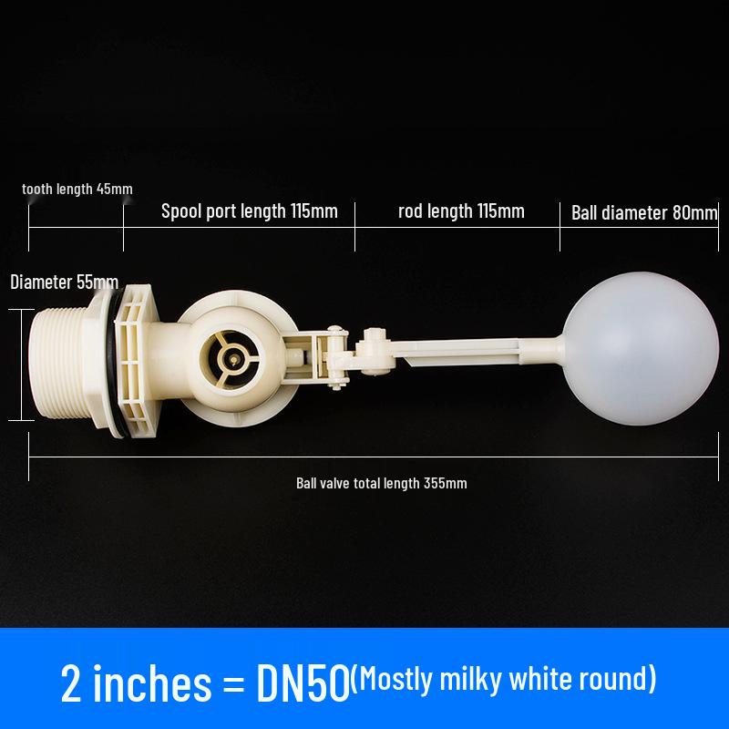 Adjustable Transparent Plastic Float Valve for Water Tanks - Install At Any Angle