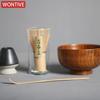 4/7 SZTUK Japoński Zestaw do Herbaty Matcha Zawiera Miseczkę Matcha drewnianą i bambusową Mioteczkę Stojak na Mioteczkę do Matcha Uchwyt Chasen Zestaw Łyżeczek do Herbaty