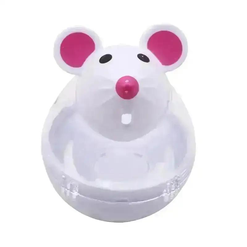 

Кормушка-непроливайка, шар для лакомств, милые игрушки в виде мышек, интерактивная игрушка для кошачьего корма, медленное кормление, товары для домашних животных белый