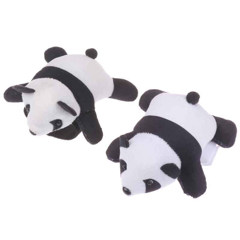 Cute Panda Plush Car Decoration Soft Stuffed Animal Handlebar Ornament For Bike Motorcycle Electric Vehicles Decoration