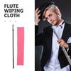Vaguelly Pink Fiber ABS Flute Cleaning Kit with Cleaning Cloth and Probing Rod (Reusable)