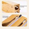 A wooden kitchen cling film dispenser, kitchen drawer aluminum foil and wax paper dispenser