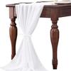 Chiffon Table Runner, Table Decorations Sheer Wedding Table Runner Rustic Romantic Wedding Arch for Bridal Shower Birthday Party 70x300cm