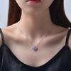 Gica Gema High Carbon Diamond Pendants Necklace 925 Sterling Silver Pink Gemstone Romantic Fine Jewelry Wedding Party Gifts New Trend