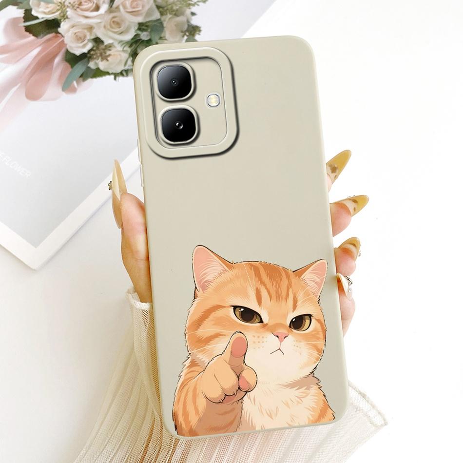 For Infinix Smart 20 2026 Cute Cat Flower Cartoon Phone Case For Infinix Smart20 X6840 X6840B Soft Silicone Covers Bumpers
