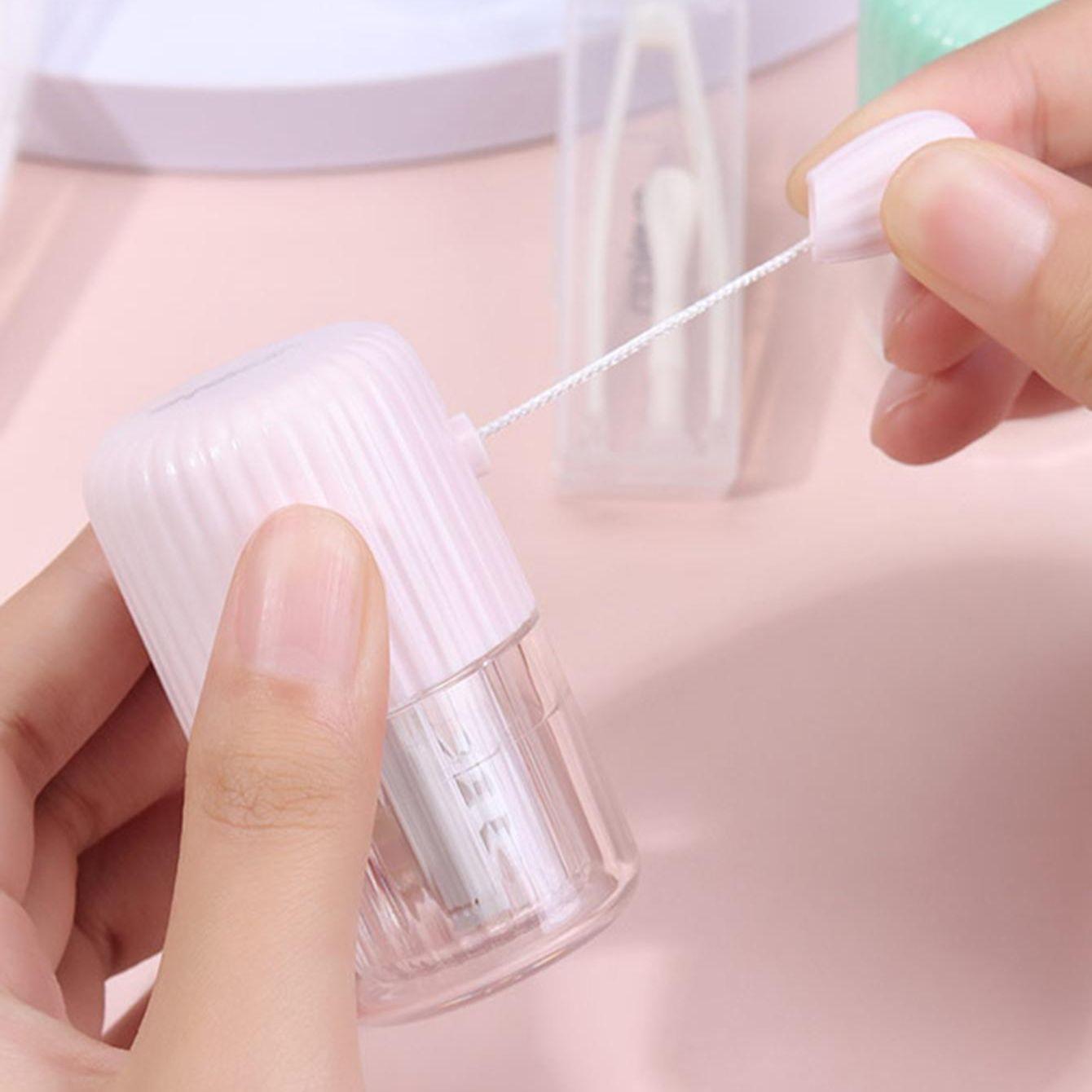 

1 шт. Очиститель контактных линз Портативный Ручная очистка Косметический контейнер для контактных линз Дорожный футляр для контактных линз HL-830 Ручной роторный очиститель розовый