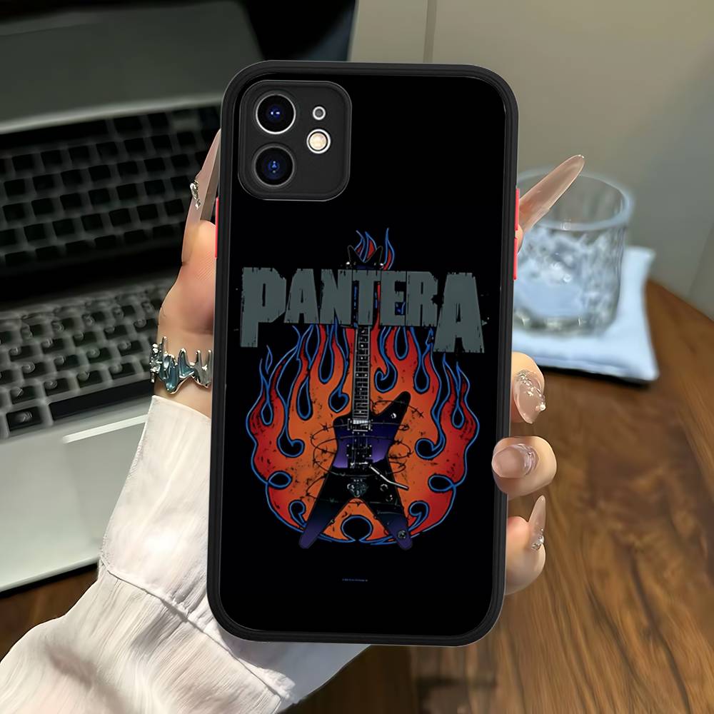 

Dark Heavy Metal Rock P-PanteraS Band Phone Cases For IPhone 16 15 14 Plus 13 12 11 Pro Max Matte Oft Bumper Phone Cover iphone 16 plus