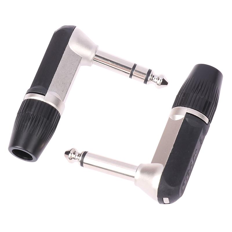 Rean Buchse 6,35 mm TS TRS 90° L-förmiger Winkelstecker Stereo / Mono 2 3-polig 6,5 1/4 Mikrofon Gitarre Audio Nys207 208