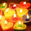 9 Pcs Creative Heart-shaped Candles/set Romantic Birthday Candles Lover Candles Dinner Proposal Scene Candles