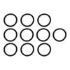 10pcs Set Rubber Car Bumper Fasteners Black Quick Release O-Ring Gaskets 44mm Hose Nozzle Seal Seal Replacement