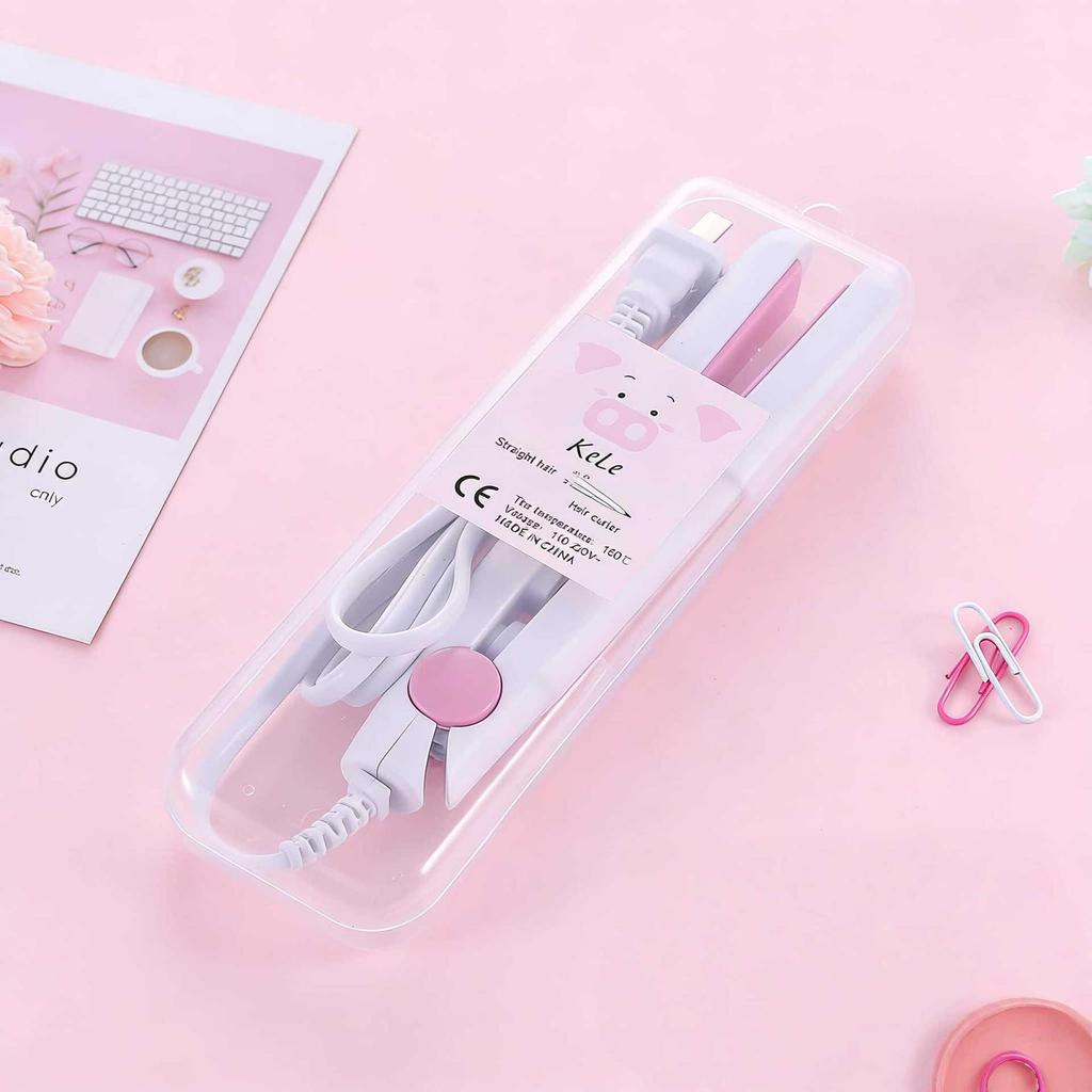 Compact Dual-Use Straightener & Curler for Bangs – Portable Flat Iron & Curling Wand