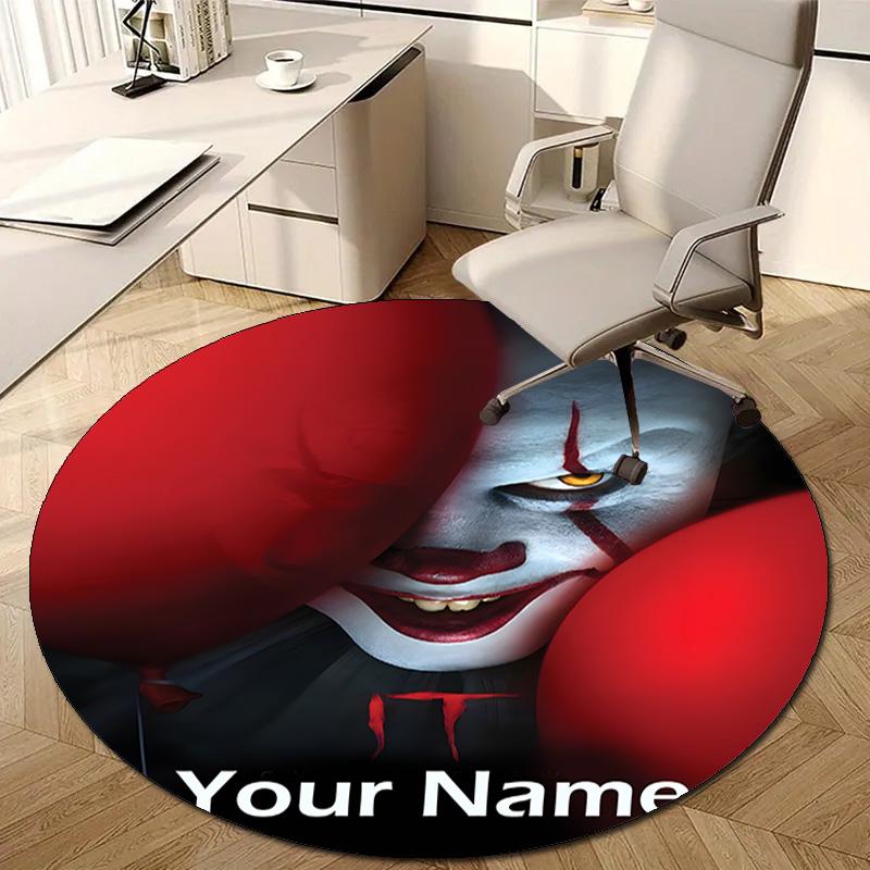 Personalized P-Pennywise Round Chair Office Rug - Perfect for Mat, Office Chair & More - Ideal Gift for Birthdays and Holidays