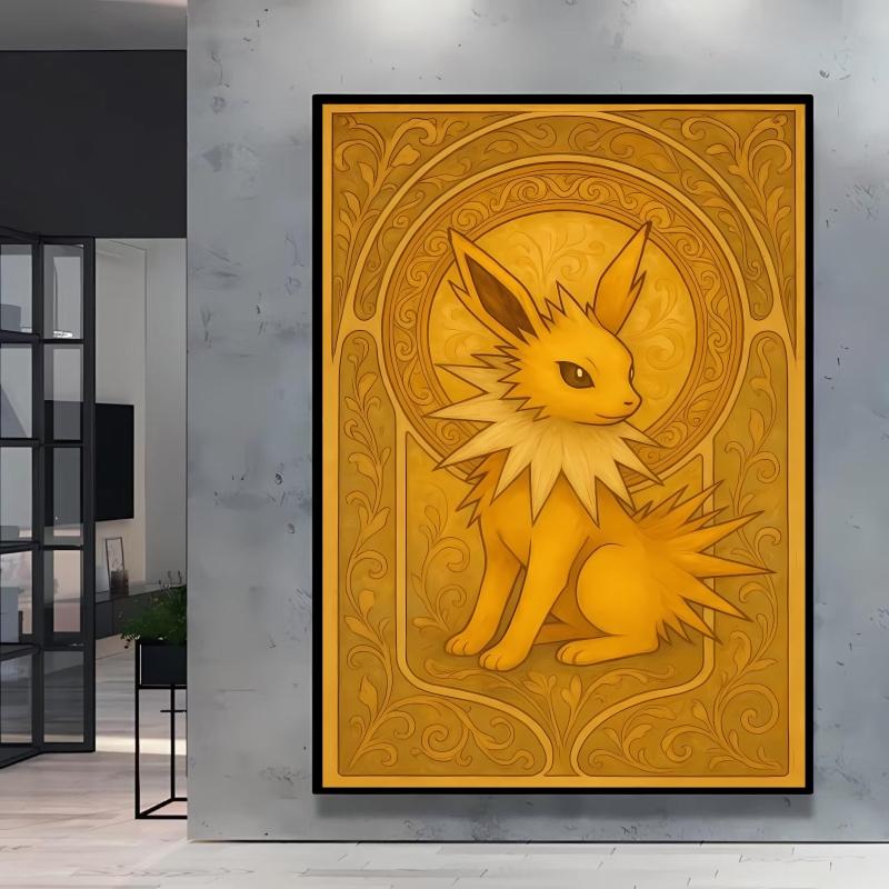 Hot Anime Poster Pokemon Gengar Canvas Printing Cartoon Character Pictures Diverse Sizes Home Bedroom Decor Friends Gift Classic