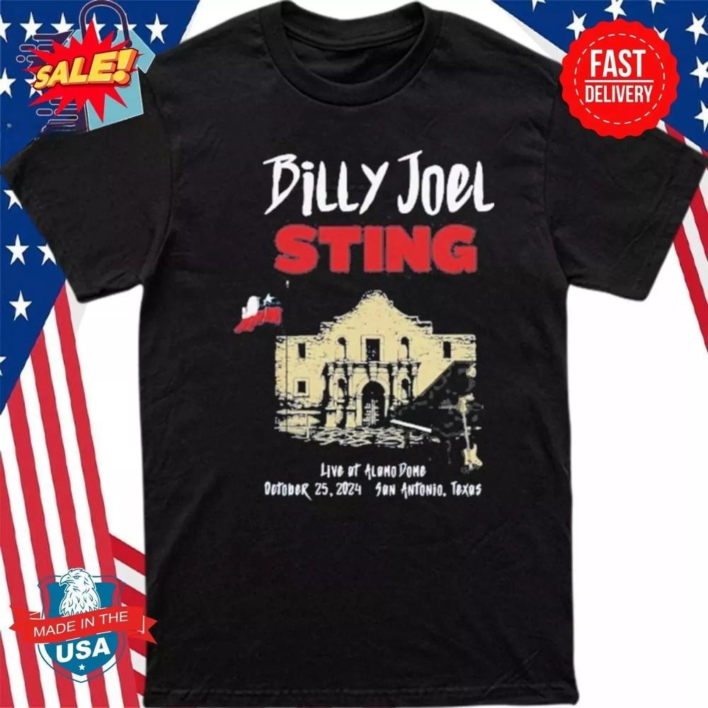 Billy Joel & Sting October 25, 2024 San Antonio Event Shirt S-3XL N281015.webp Unisex T-Shirt S